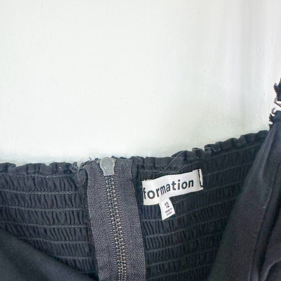 Reformation | Lissa Organic Cotton Bodice Strapless Midi Dress w/ Pockets Black - Picture 11 of 12